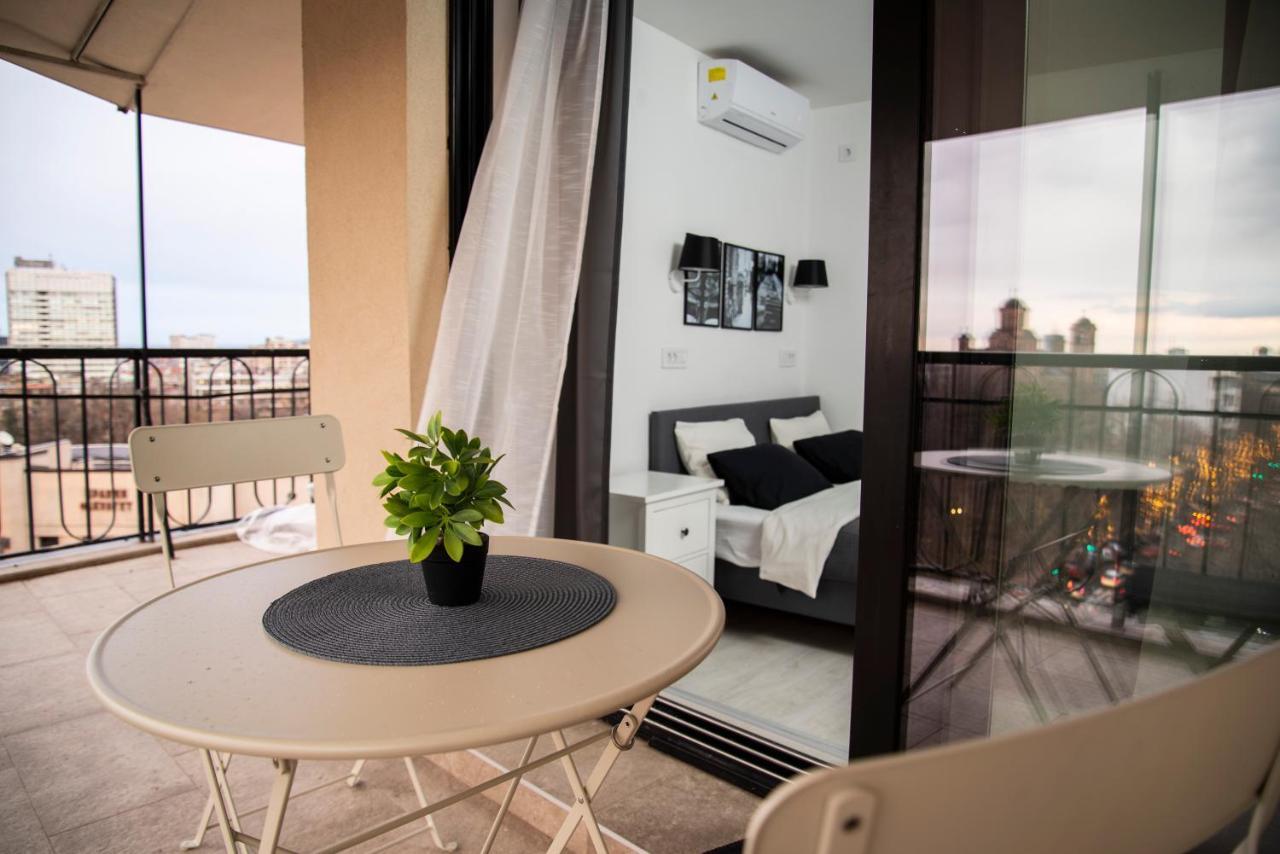 Rooftop Terrace Appartement Belgrado Buitenkant foto